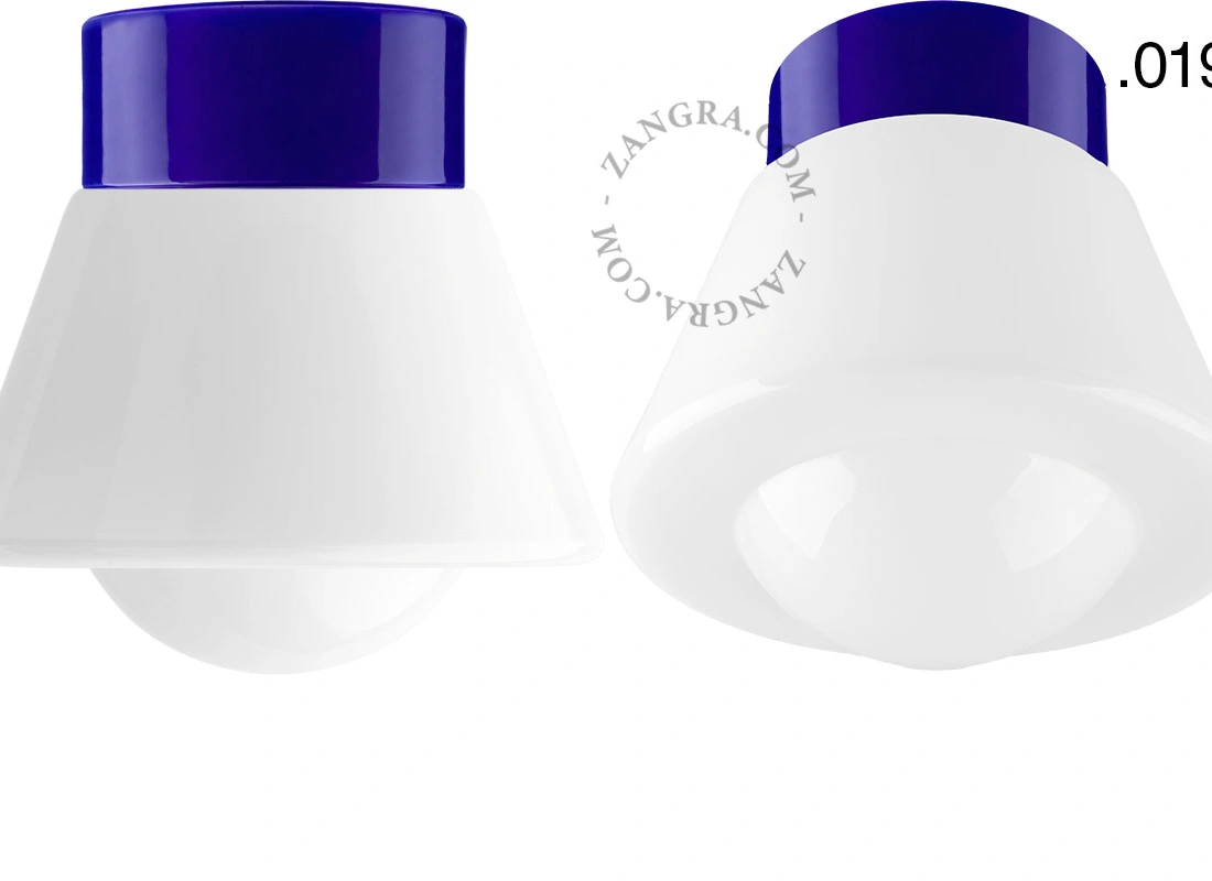 blue porcelain lamp David - Ø 10cm