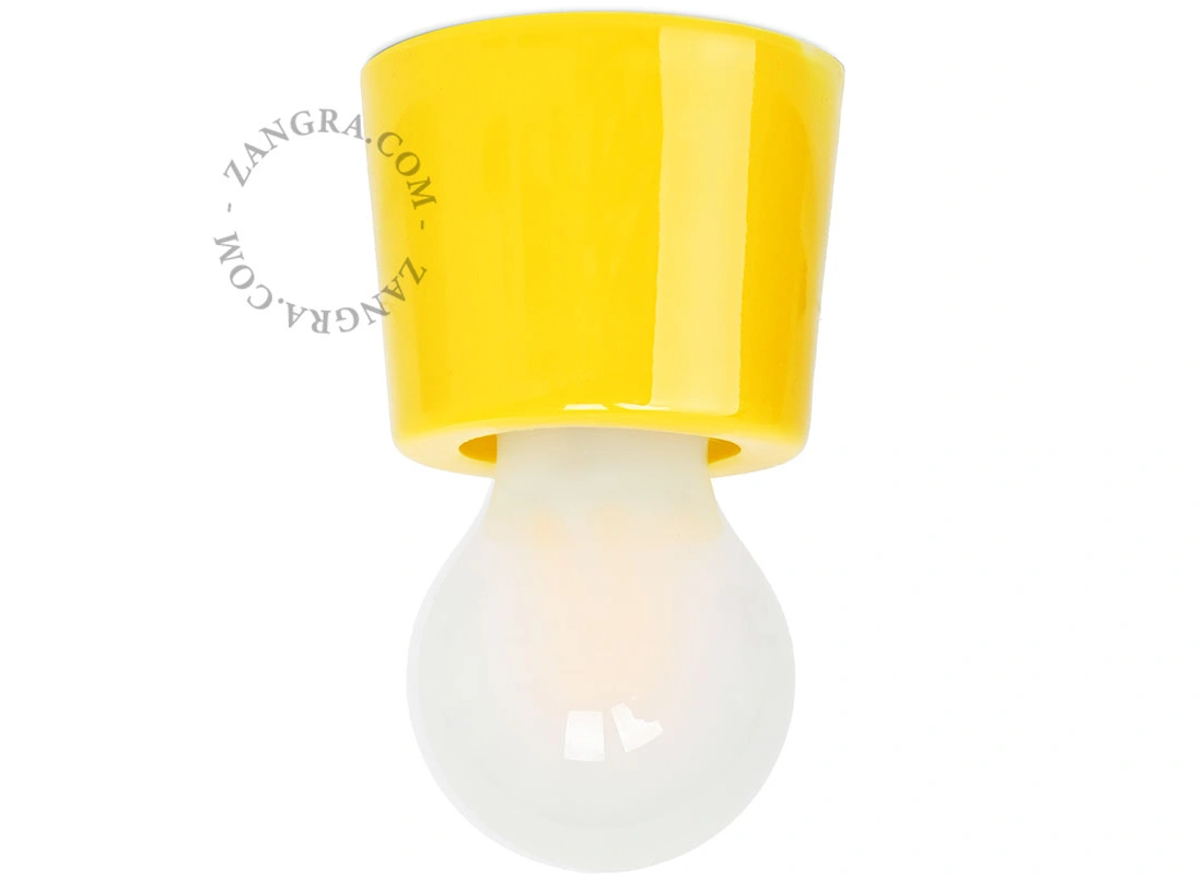 żółta porcelanowa lampa Annie