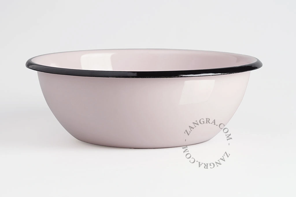rosa emaljskål - Ø 20 cm