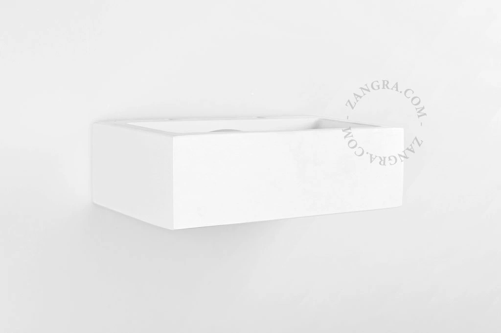 paintable plaster uplighter Carl - 20 cm