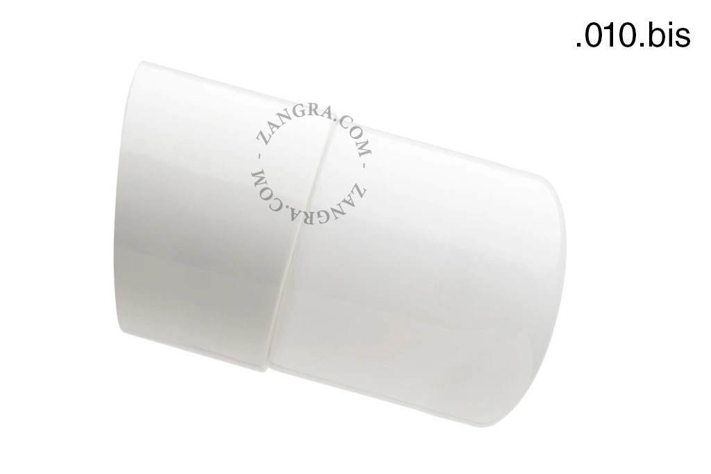 zewnętrzna lub łazienkowa biała porcelanowa lampa ścienna - oprawka Ø 8,5 cm - IP54