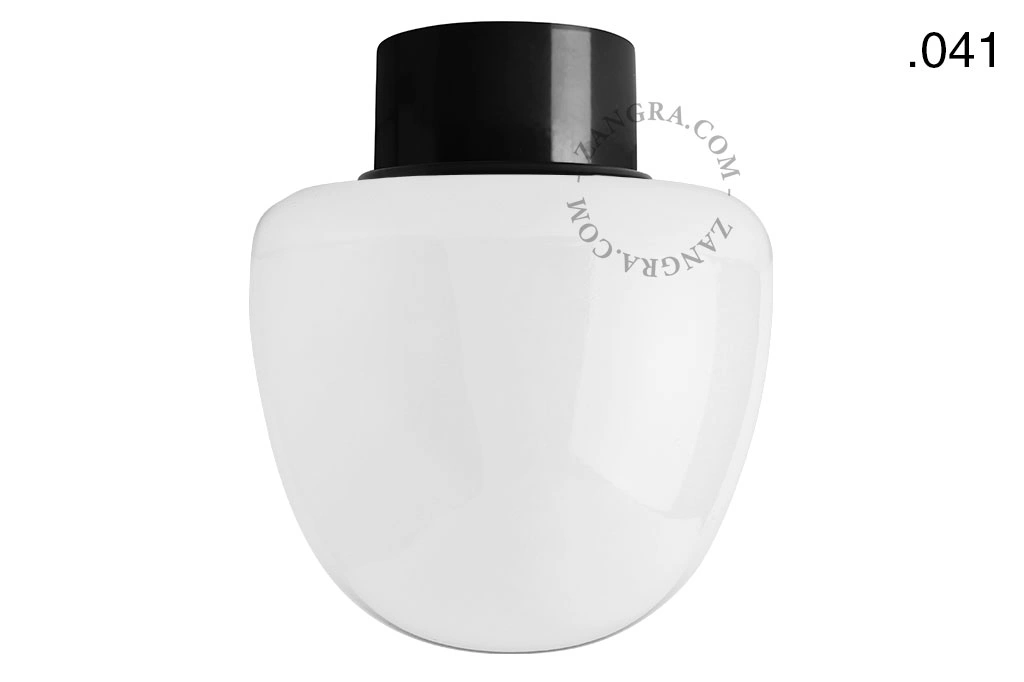 candeeiro de teto ou de parede preto - abajur de vidro - Ø 10 cm
