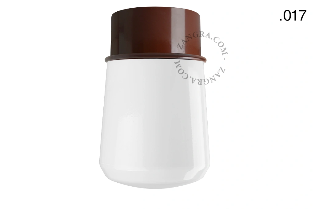 brown wall or ceiling light - glass shade - Ø 10 cm