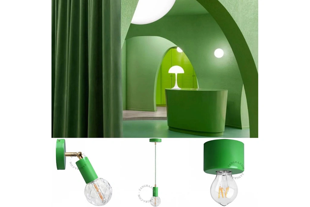 candeeiro suspenso verde