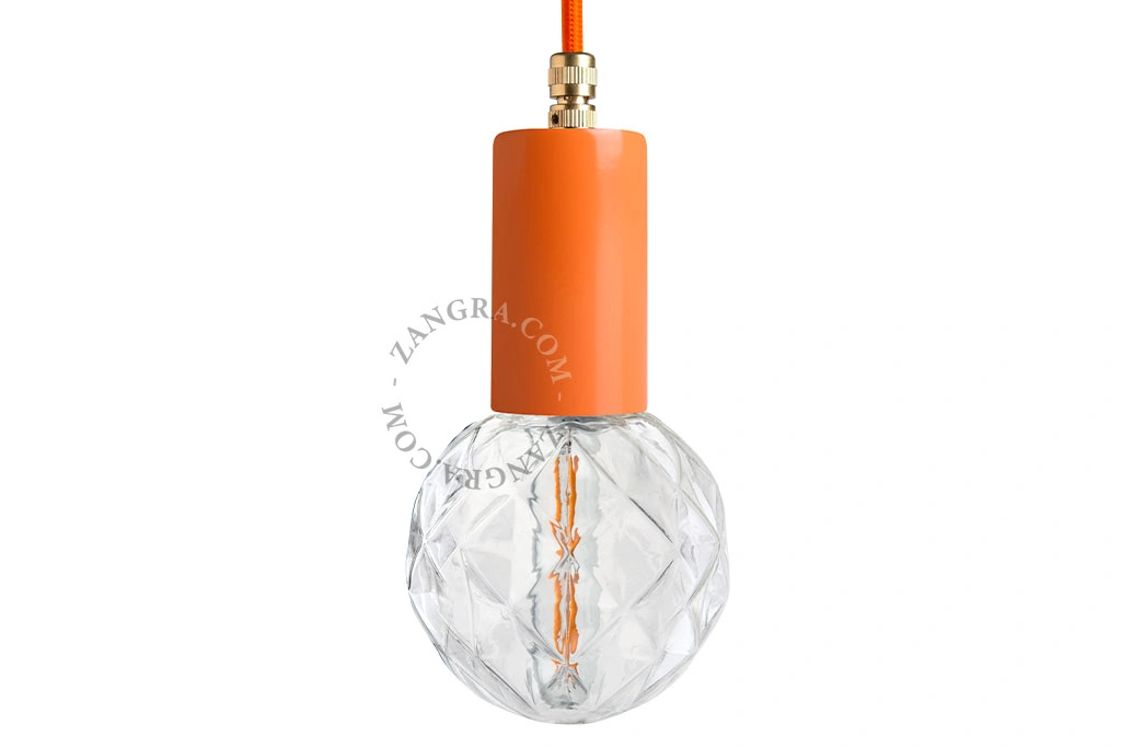gelakte hanglamp - oranje