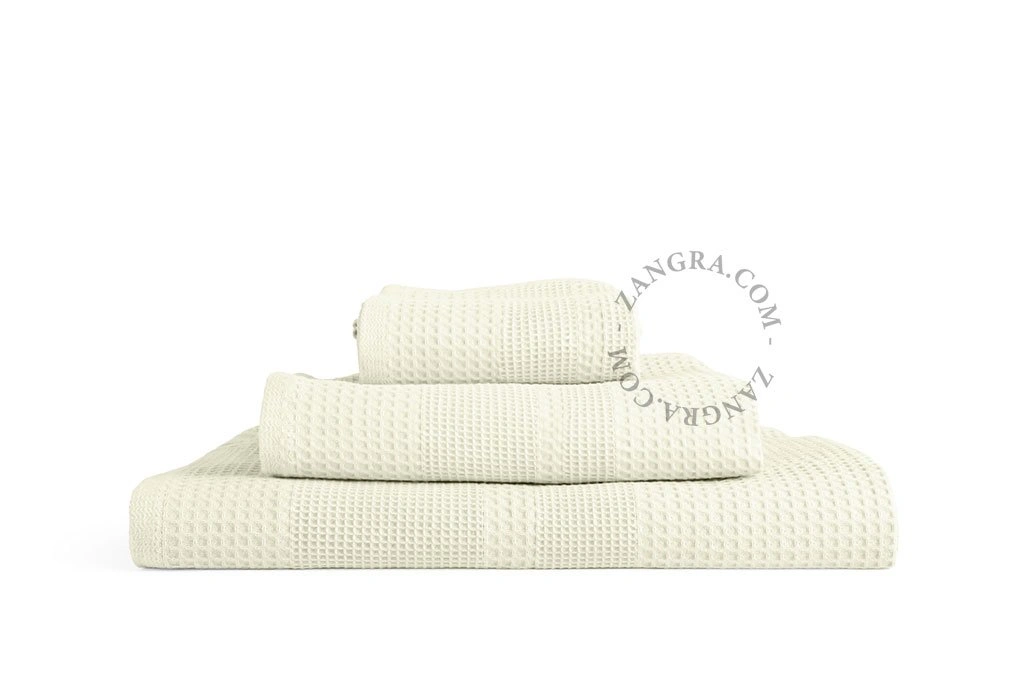 honeycomb bath towel - ecru