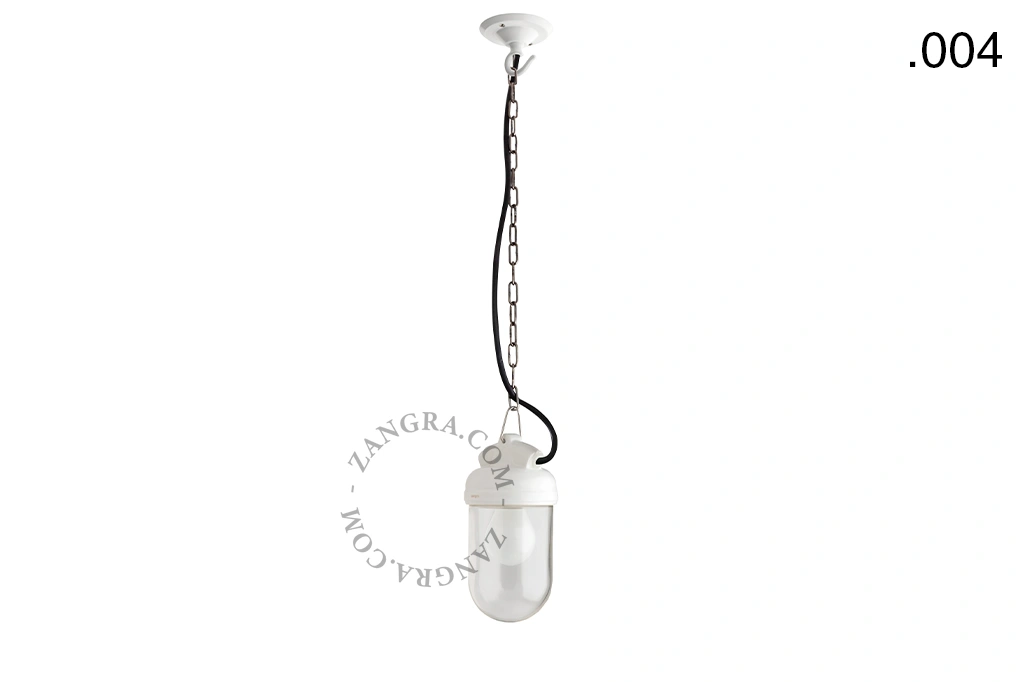 hanglamp van porselein en glas  - IP54