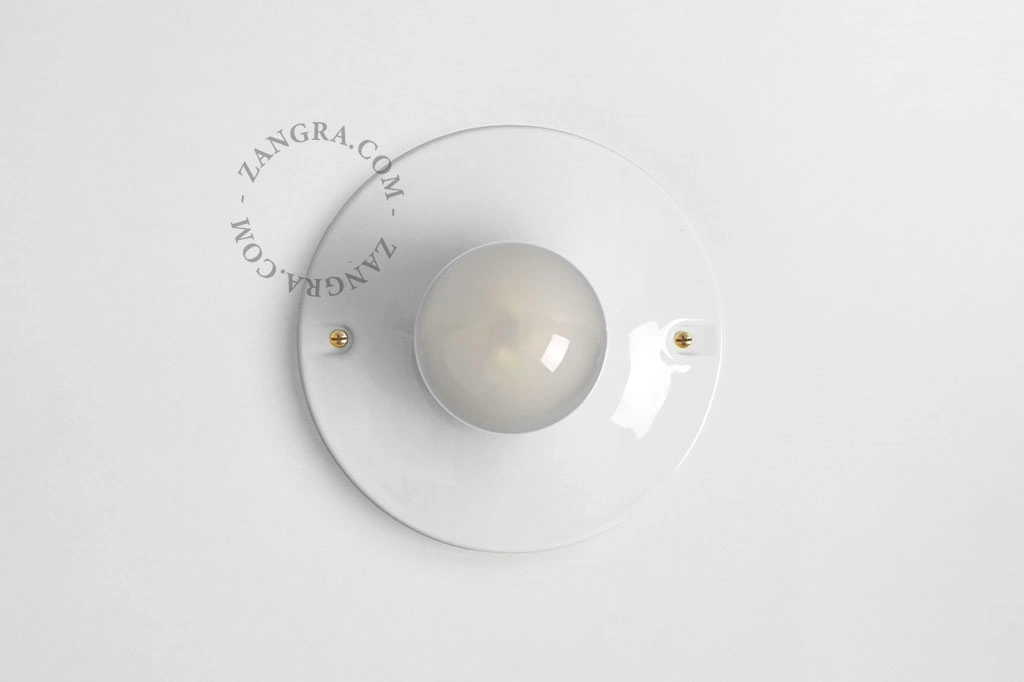 aplique o plafón de porcelana blanca
