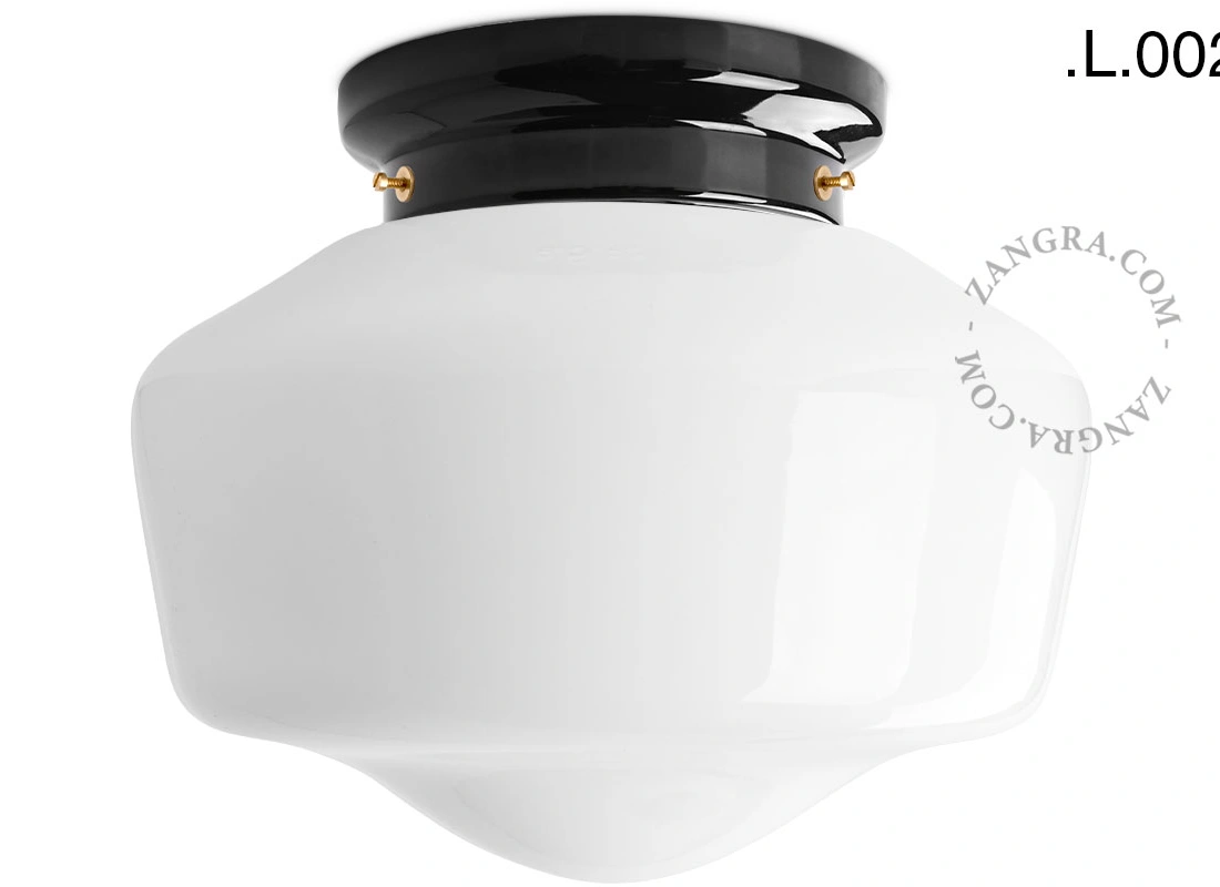 Art Deco lampa Chaella i svart porslin