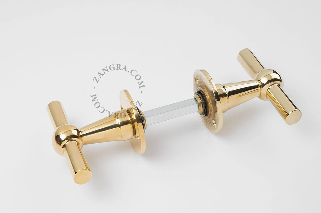 brass Chemin de Fer door handle
