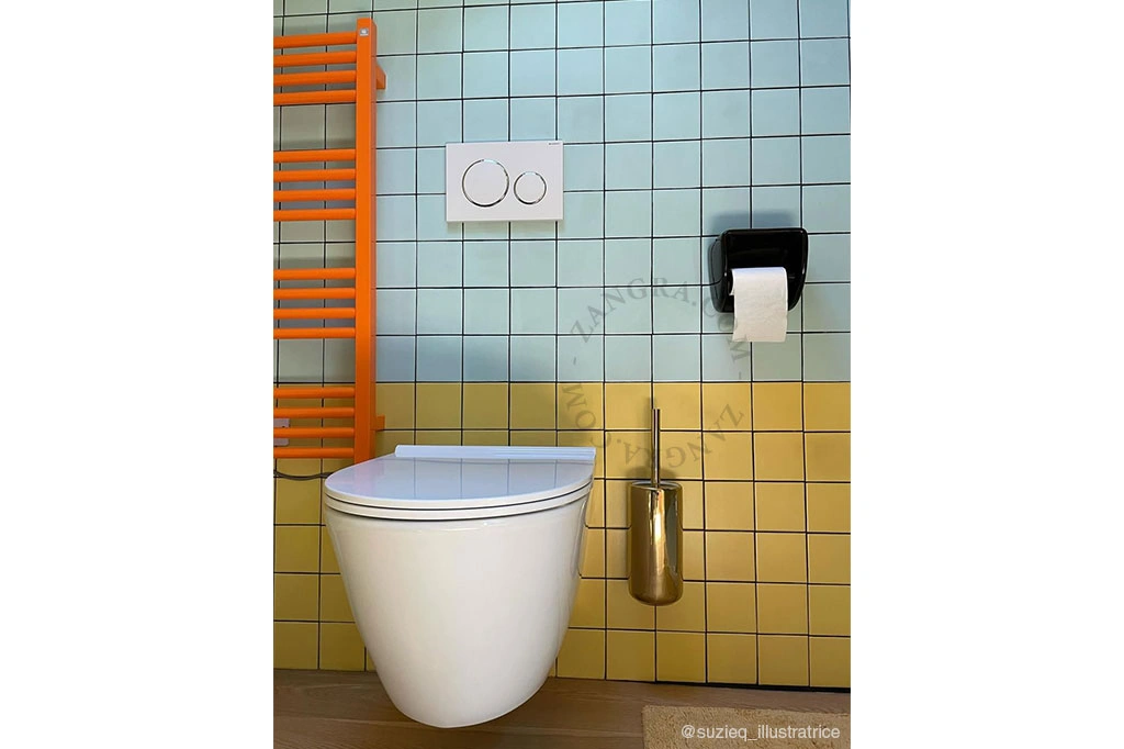 toiletrolhouder in zwart porselein