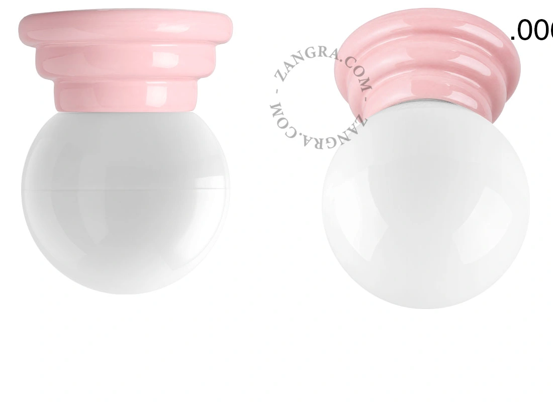 pink porcelain Art Deco light Daniel