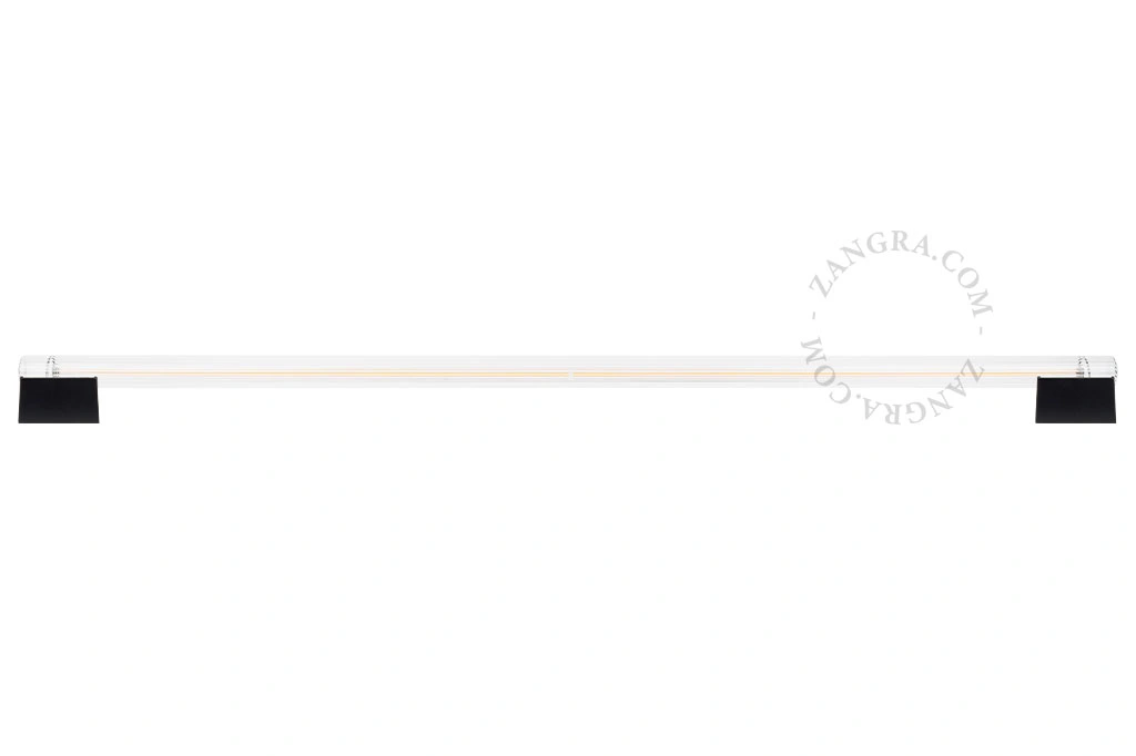 schwarze Wand- oder Deckenleuchte S14s - Stablampe - 100cm