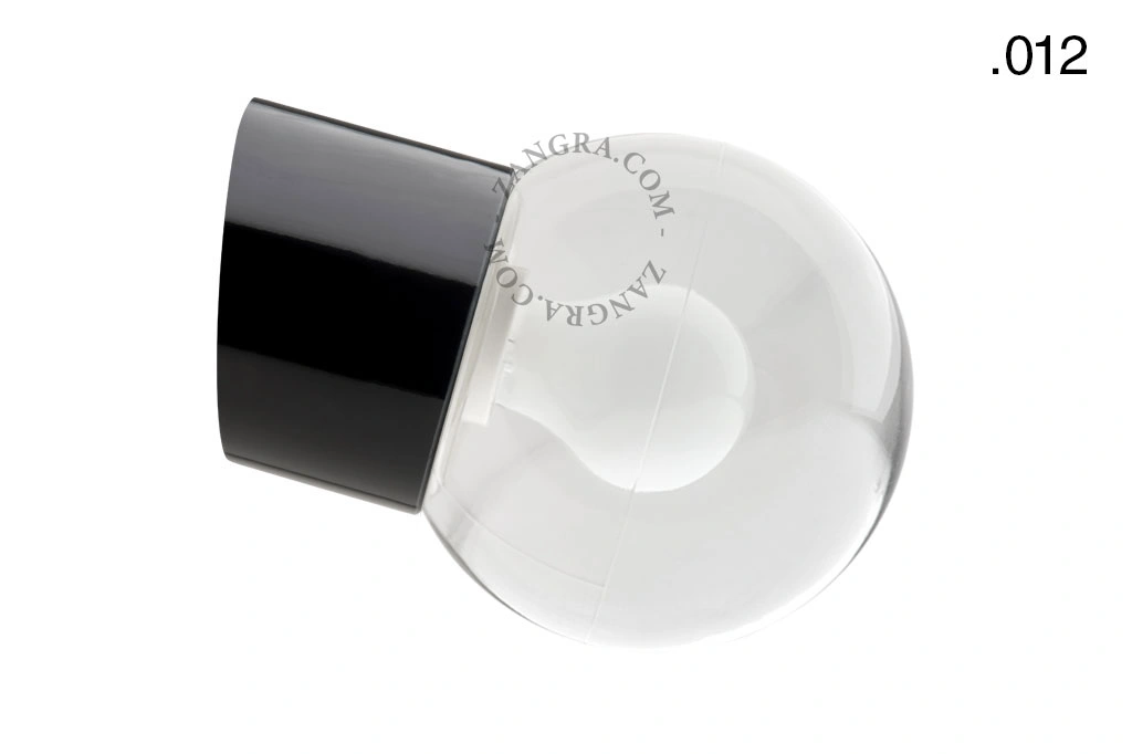 aplique angular en porcelana negra - pantalla de vidrio