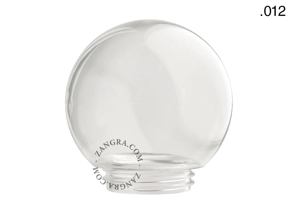 lampskärm av transparent glas