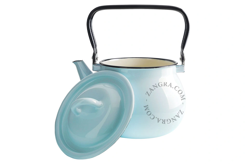 Wasserkocher aus blauer Emaille - 2,5l