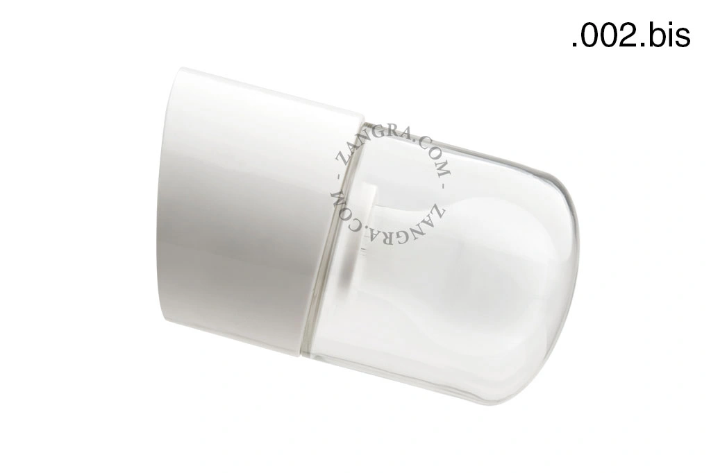zewnętrzna lub łazienkowa biała porcelanowa lampa ścienna - oprawka Ø 8,5 cm - IP54