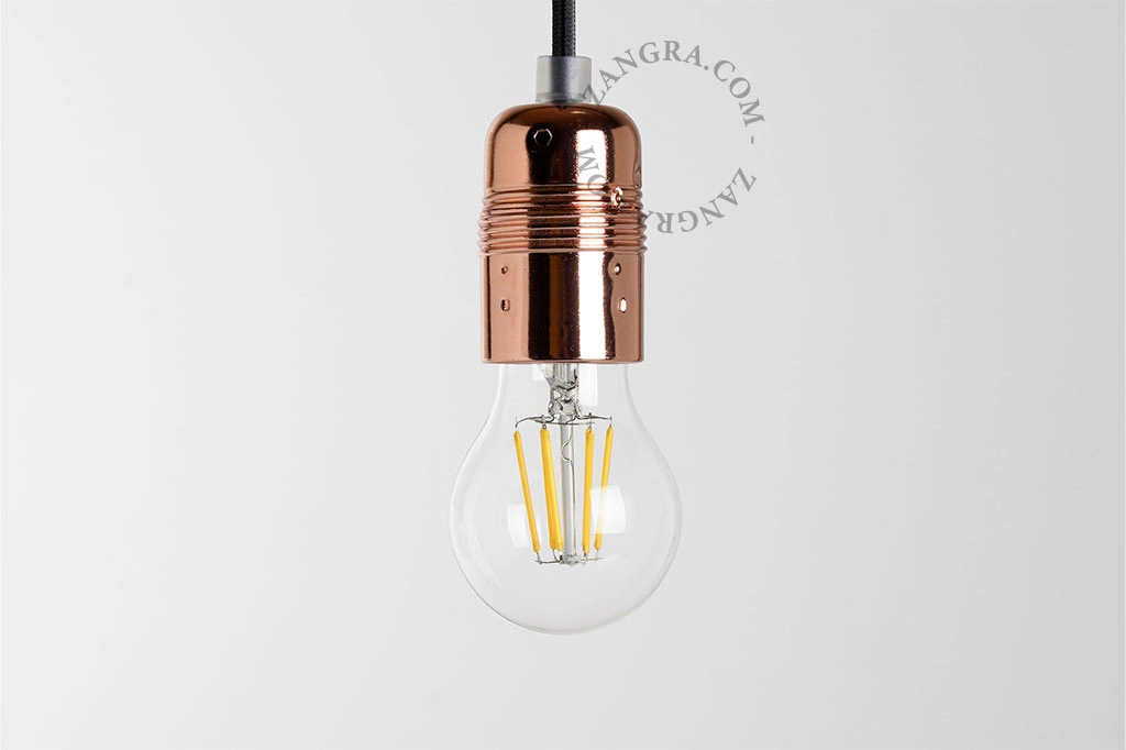 E27 copper-coloured lamp holder