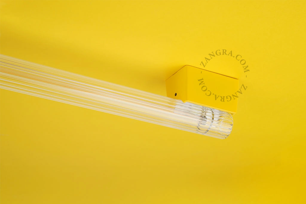 yellow wall or ceiling light S14s  - stick bulb - 100 cm