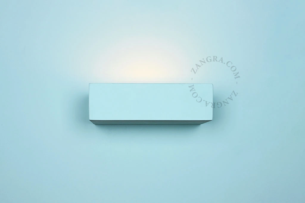 paintable plaster uplighter Carl - 20 cm
