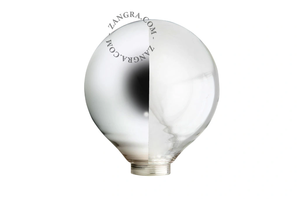 globe – spiegel lateraal zilver