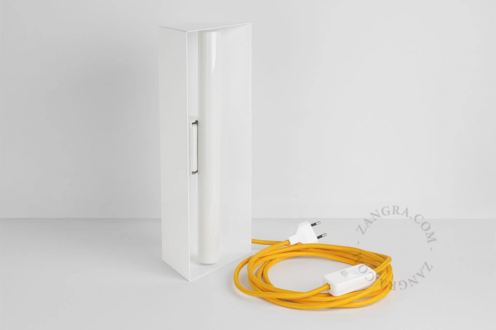 white table lamp