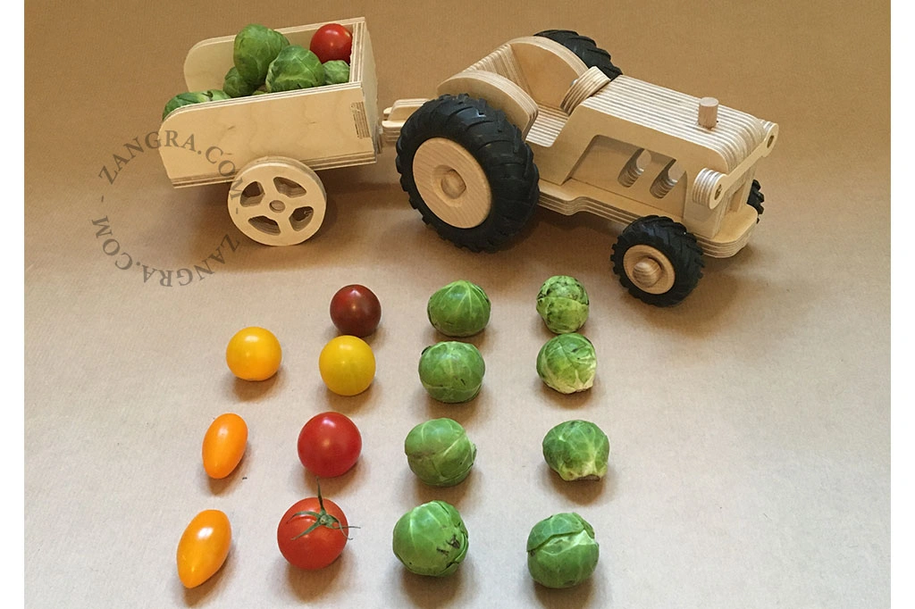 bouwpakket houten tractor