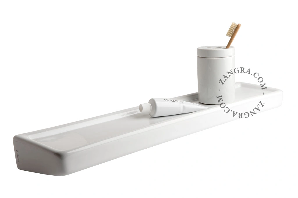 tablette murale en porcelaine blanche