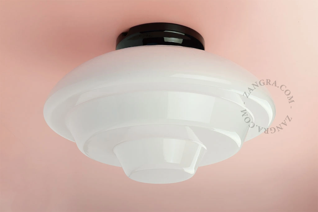 czarna porcelanowa lampa Art Deco Chaella