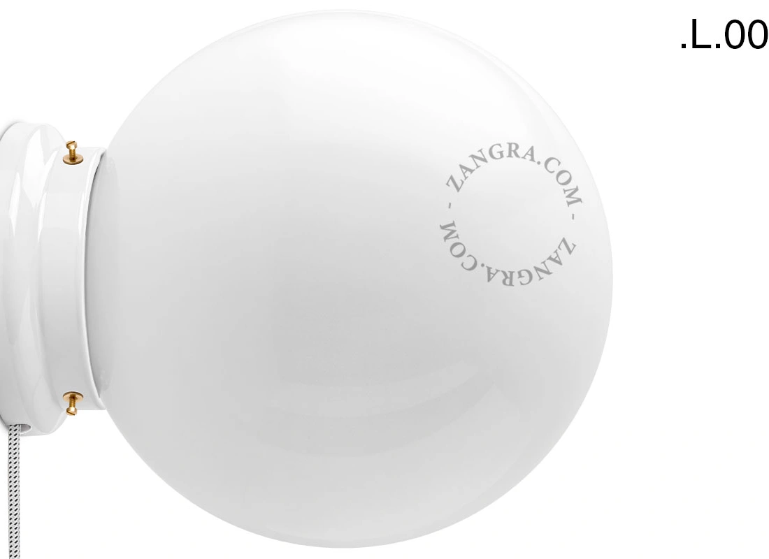 applique ou lampe de table Cédric en porcelaine blanche