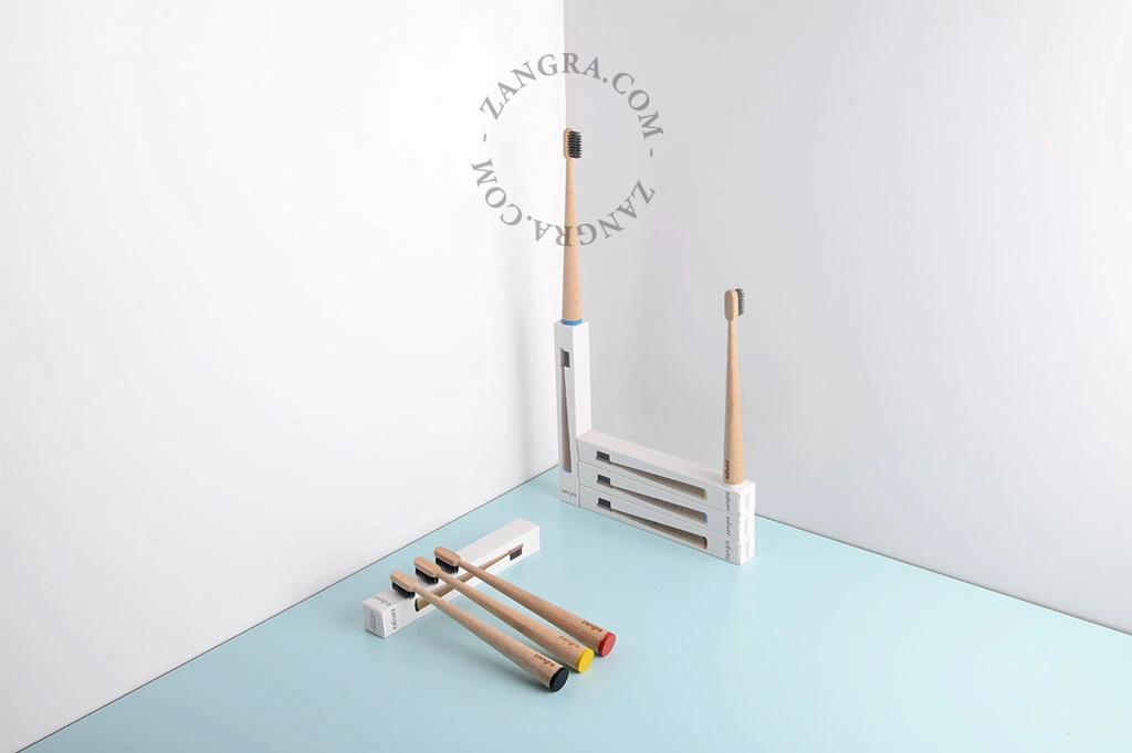 self standing bamboo toothbrush