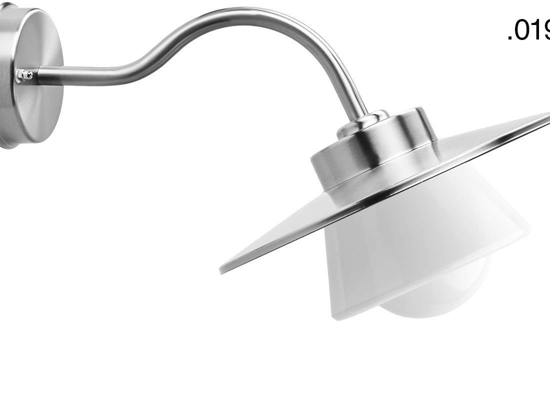 zilverkleurige industriële gevellamp Elda - IP54