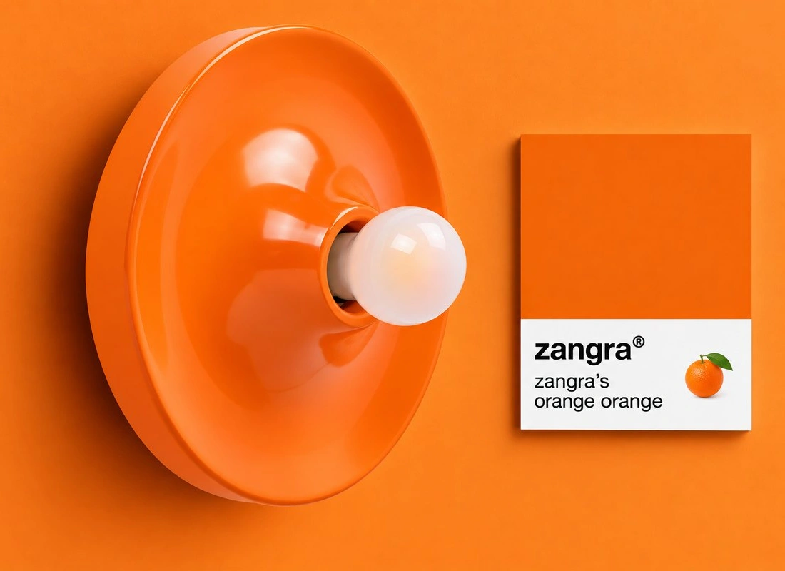 lampe Space Age orange Eli - Ø 26 cm