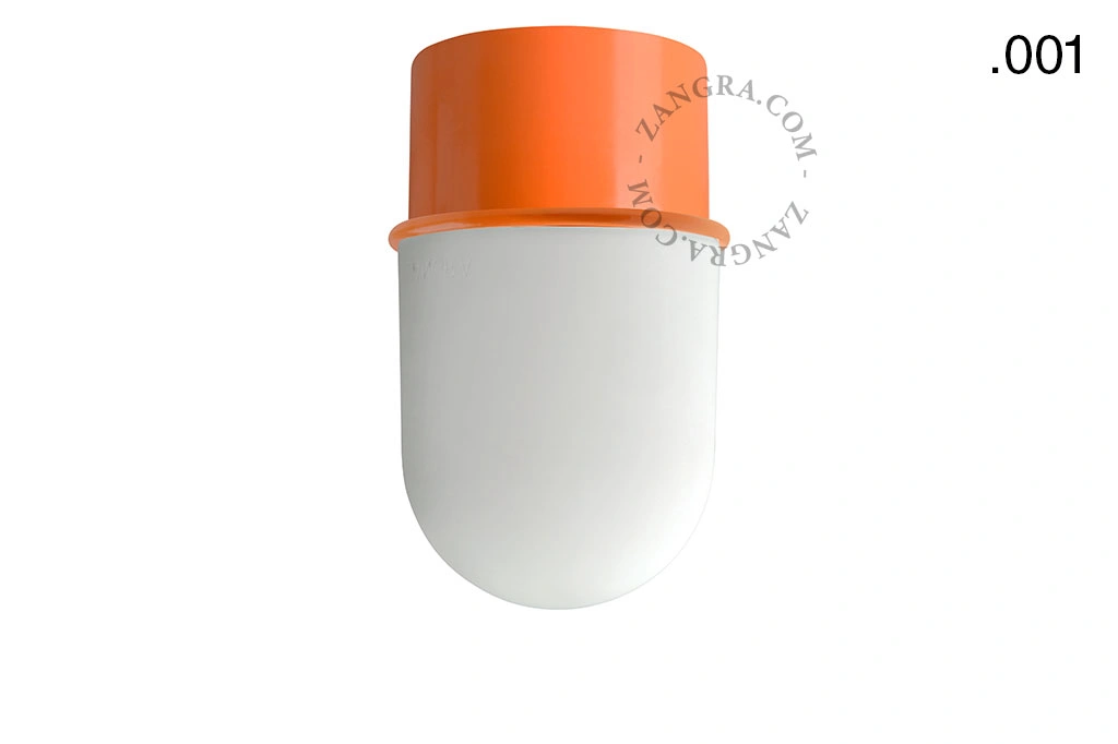 candeeiro de teto ou de parede laranja - abajur de vidro - Ø 8 cm