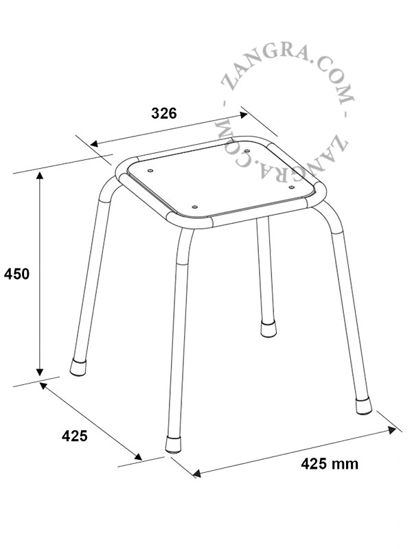 houten stapelbare kruk - geel