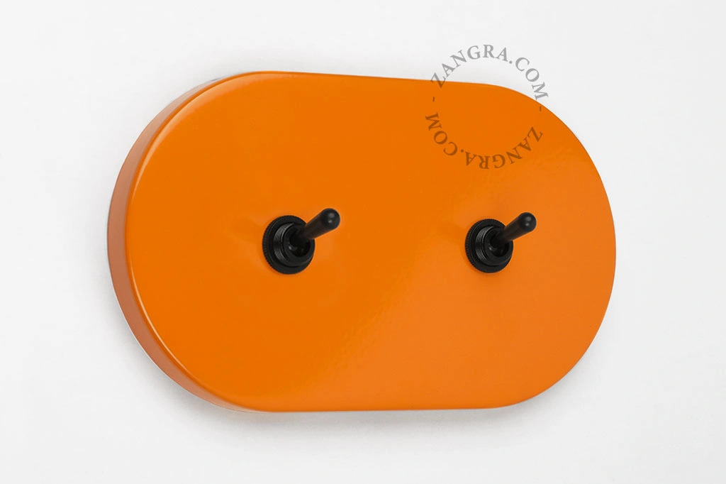 doppelter Wechsel-/Einfachschalter – orange/schwarz