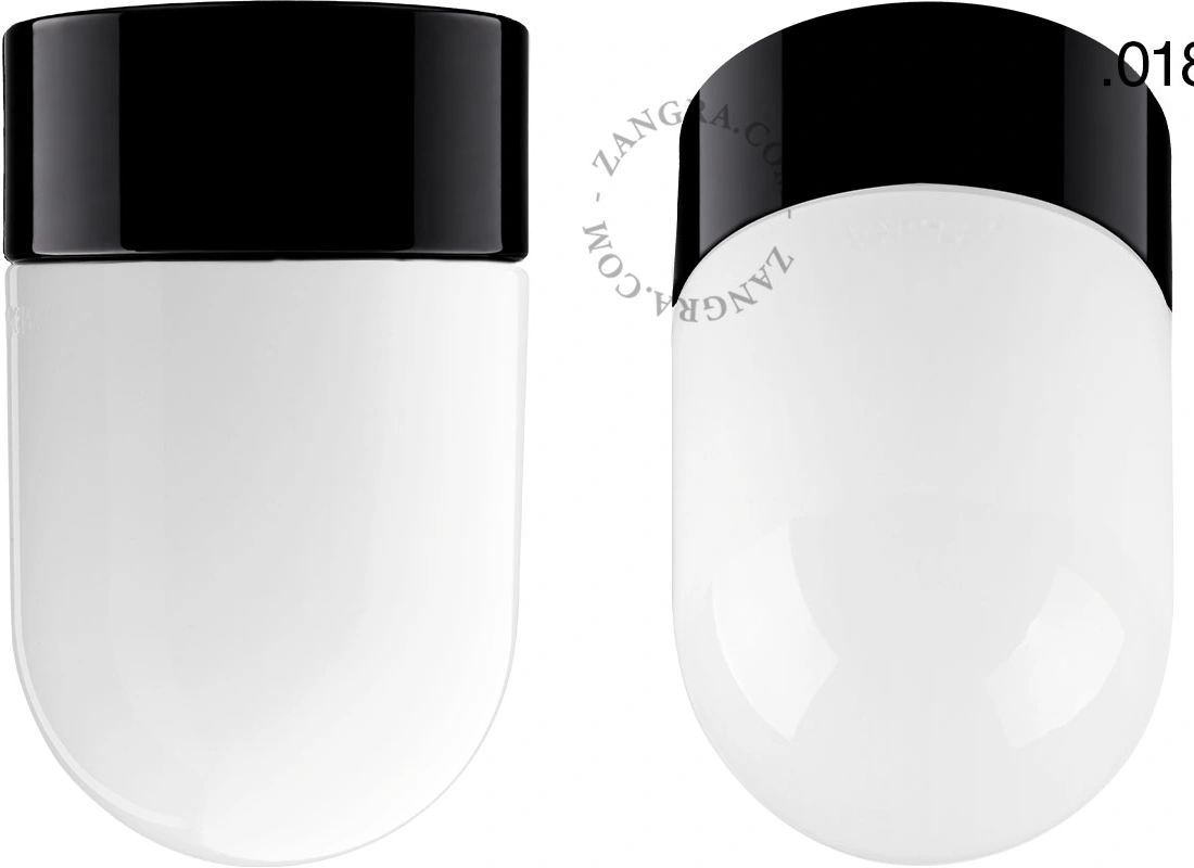 black porcelain lamp David - Ø 10cm