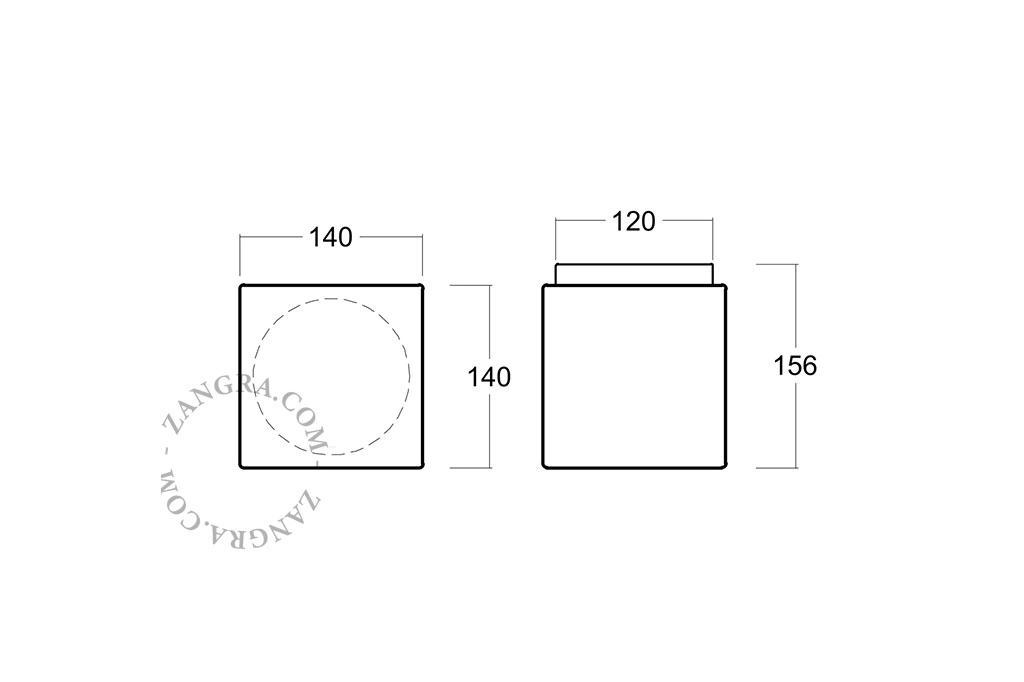 taklampa i blåst glas för badrum – Ø 14cm - IP44