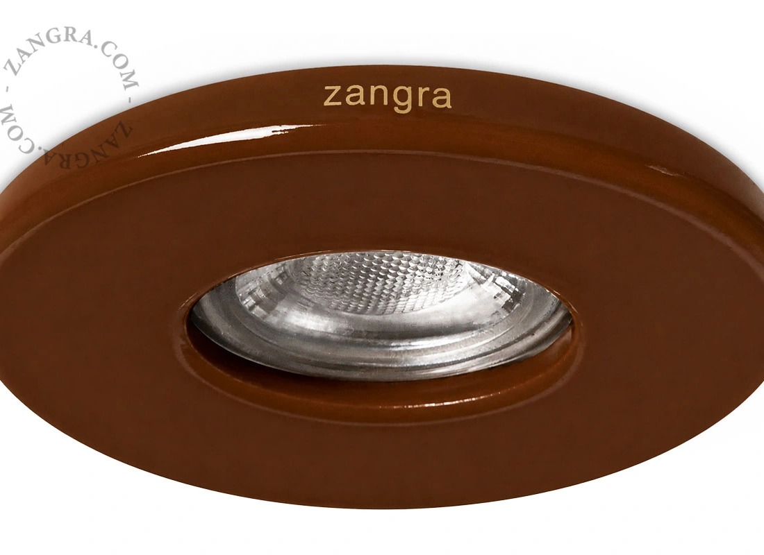 brązowy porcelanowy spot wpuszczany Damia