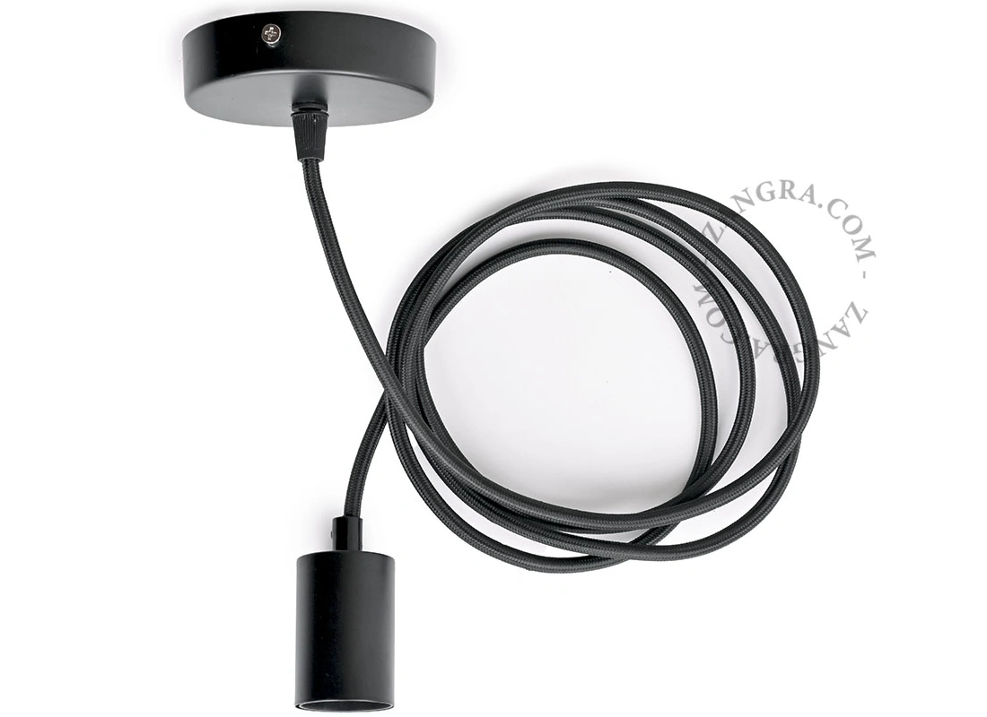 pendant light with fabric cable Celena