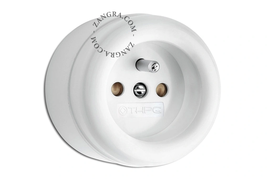 surface mount white bakelite socket - type E