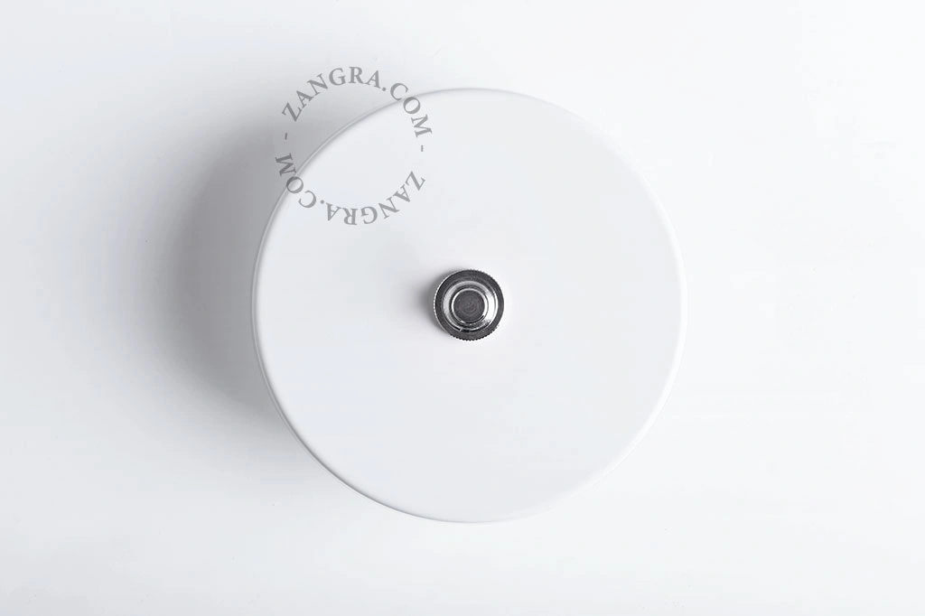 white switch - nickel-plated push-button