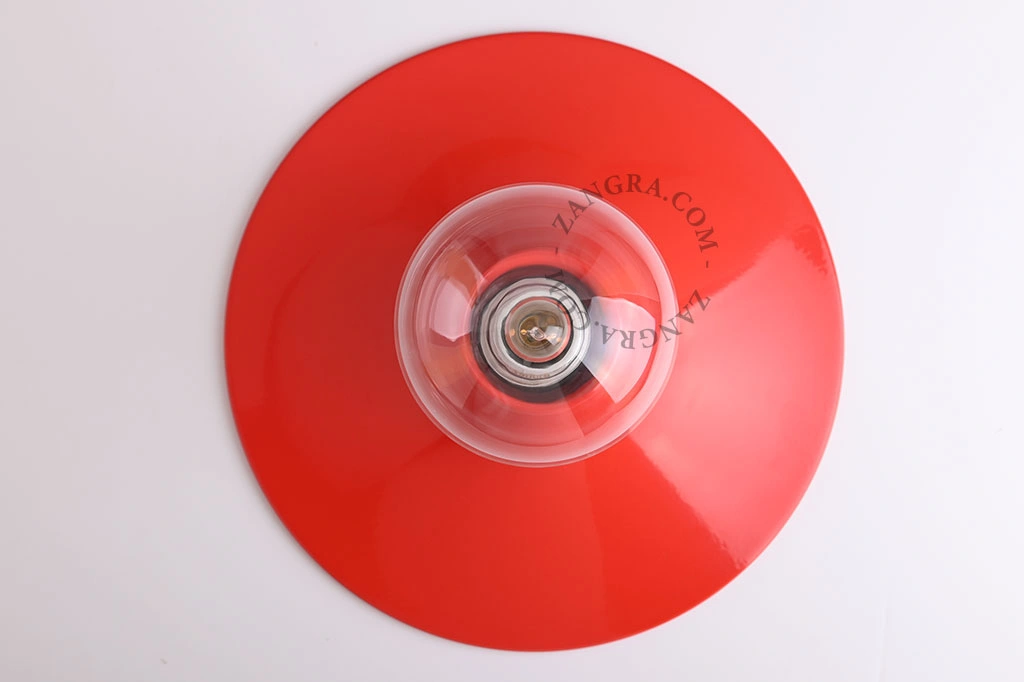rund rød væg- eller loftslampe - Ø 26 cm