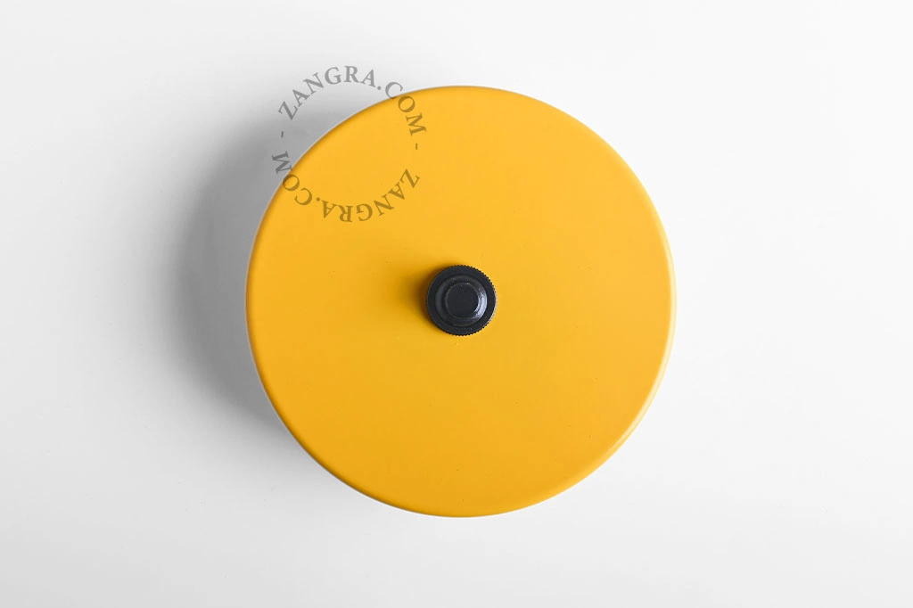 interrupteur jaune - bouton-poussoir noir