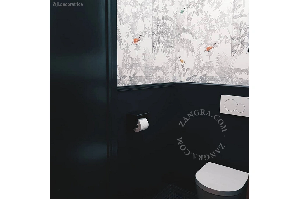 toiletrolhouder in zwart porselein