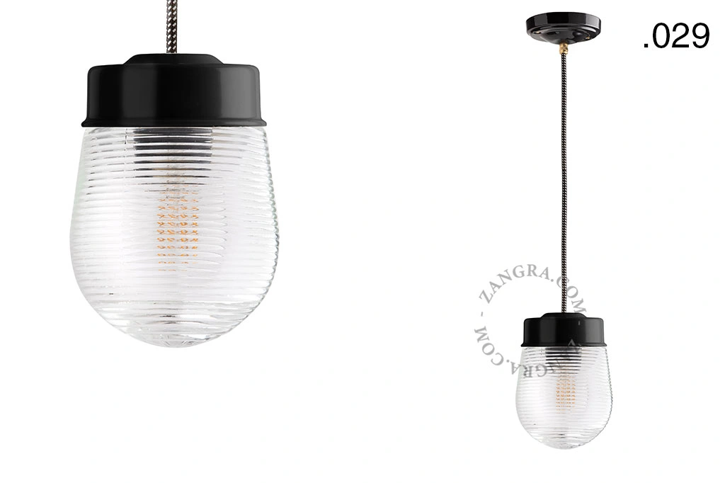 czarna lampa wisząca porcelana ze szklanym kloszem