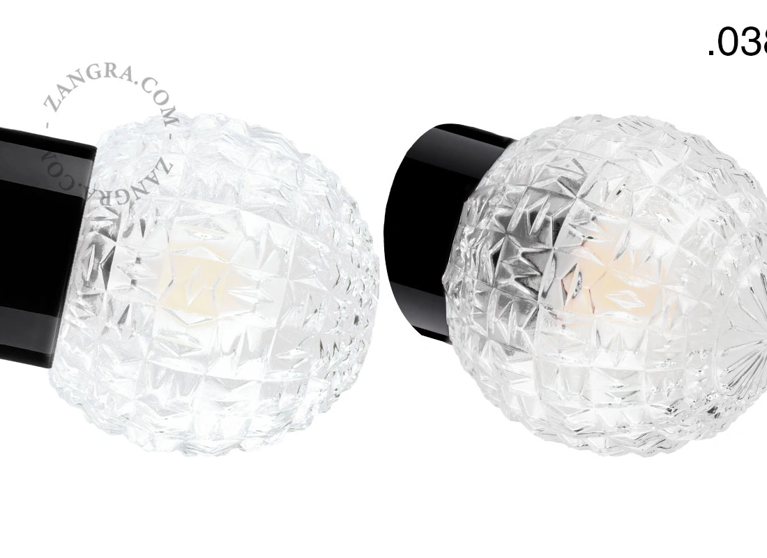 czarna porcelanowa lampa ścienna David - Ø 10 cm