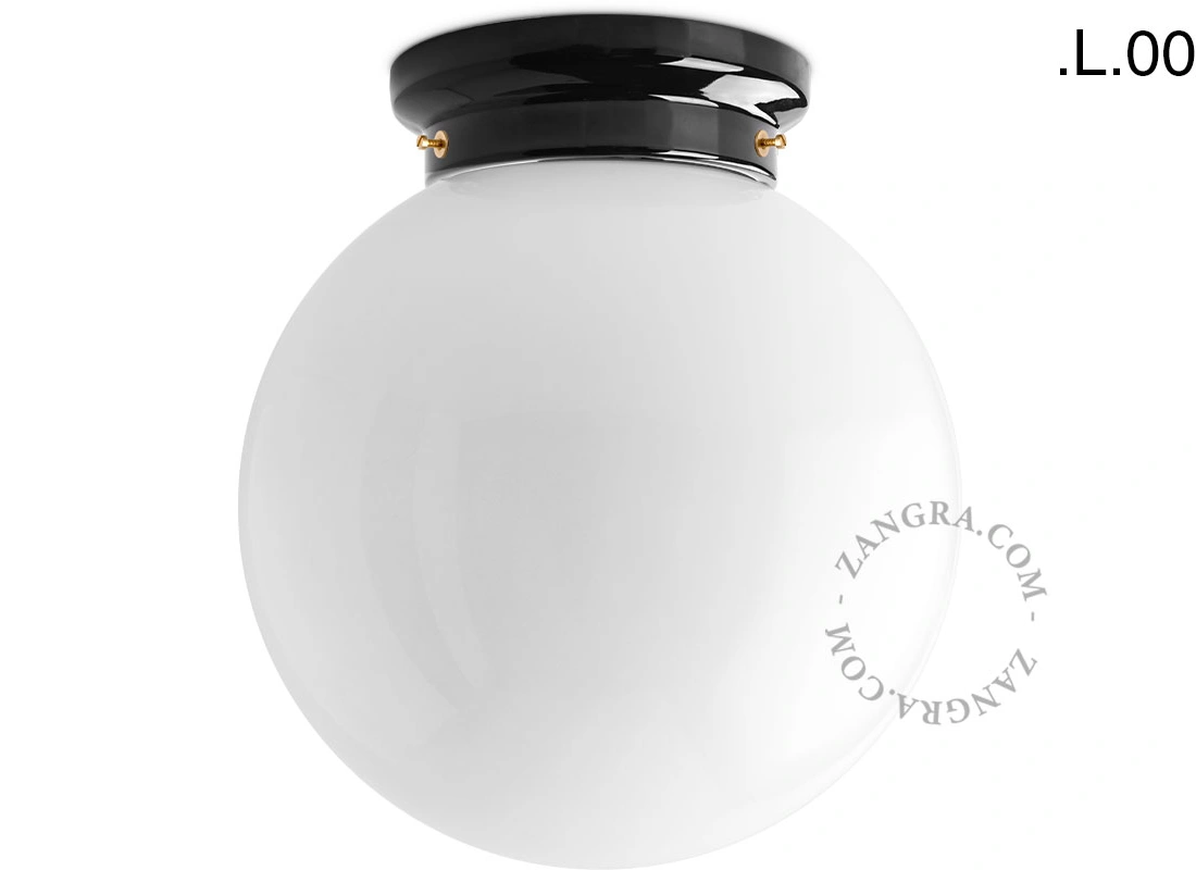 Art Deco lampa Chaella i svart porslin