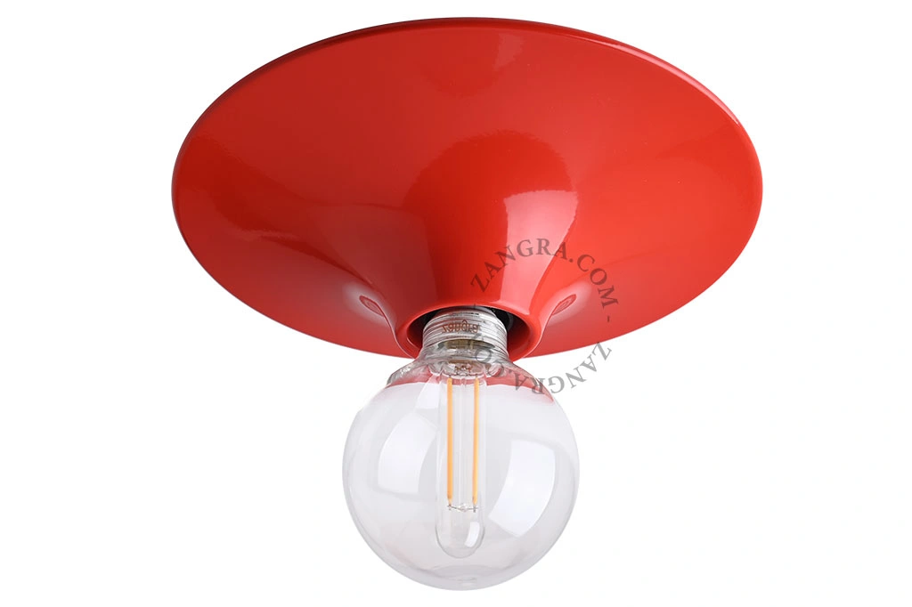 rund rød væg- eller loftslampe - Ø 26 cm