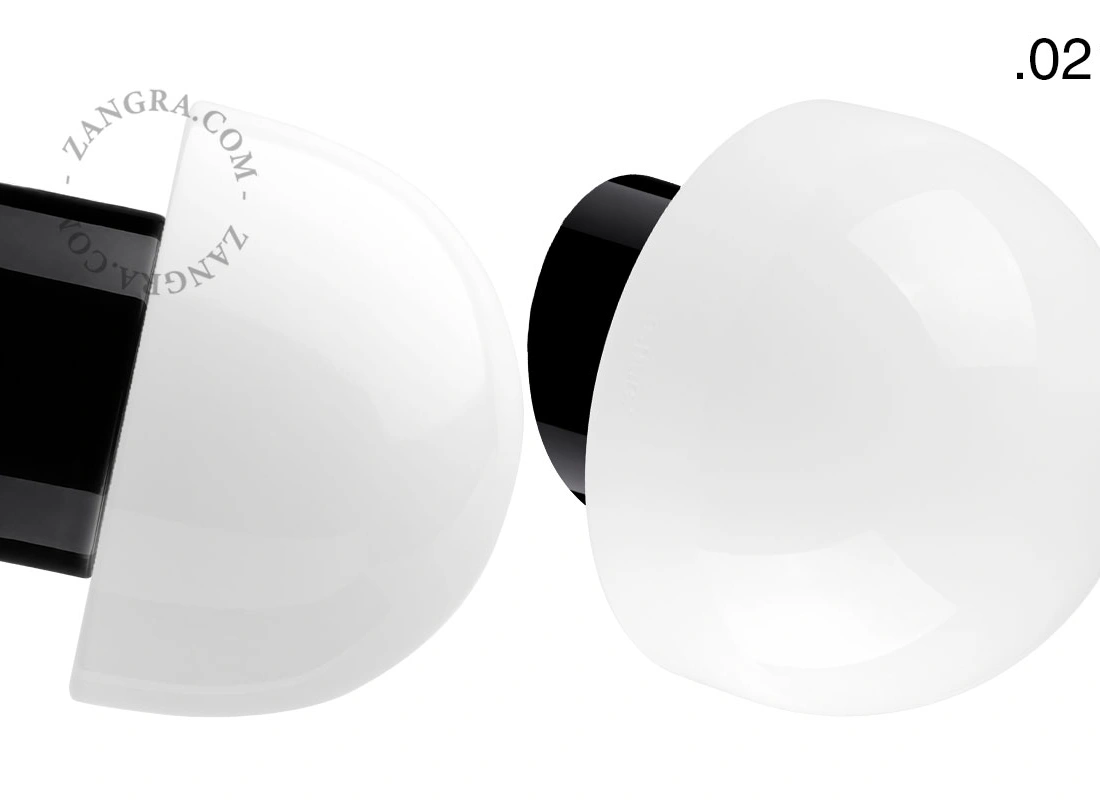 czarna porcelanowa lampa ścienna David - Ø 10 cm